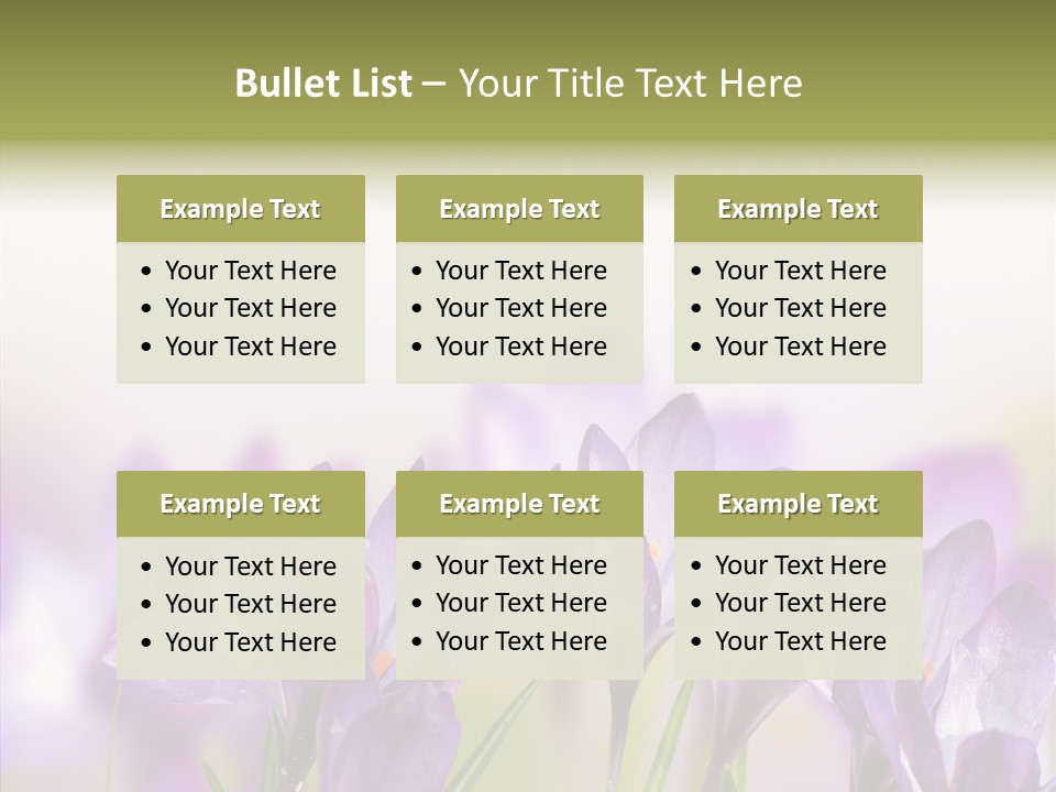 Beautiful Spring Flowers PowerPoint Template