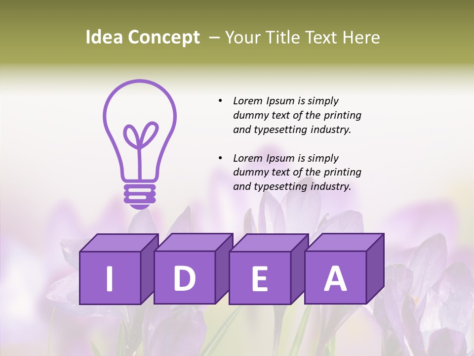 Beautiful Spring Flowers PowerPoint Template