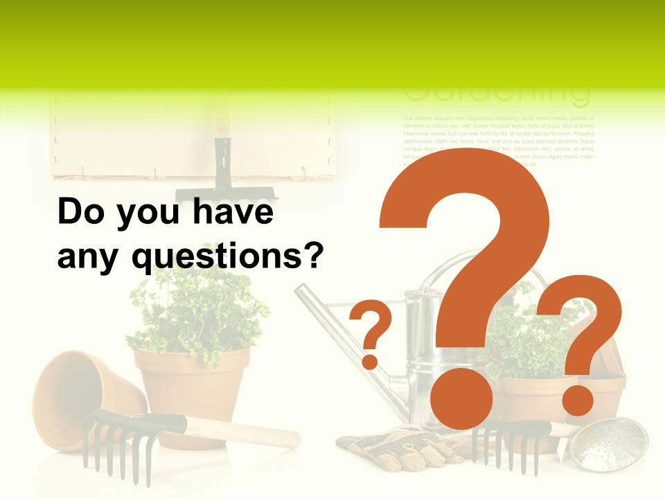 Garden Maintenance PowerPoint Template