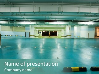 Garage Wall Tunnel PowerPoint Template