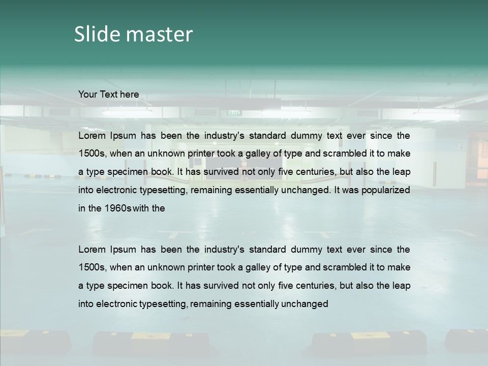 Garage Wall Tunnel PowerPoint Template