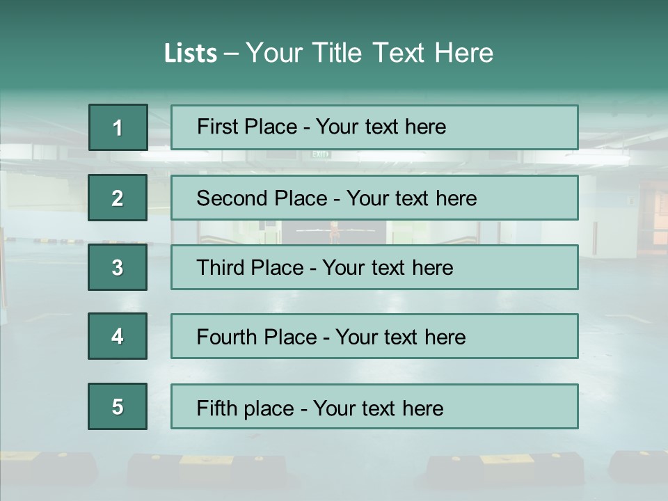 Garage Wall Tunnel PowerPoint Template