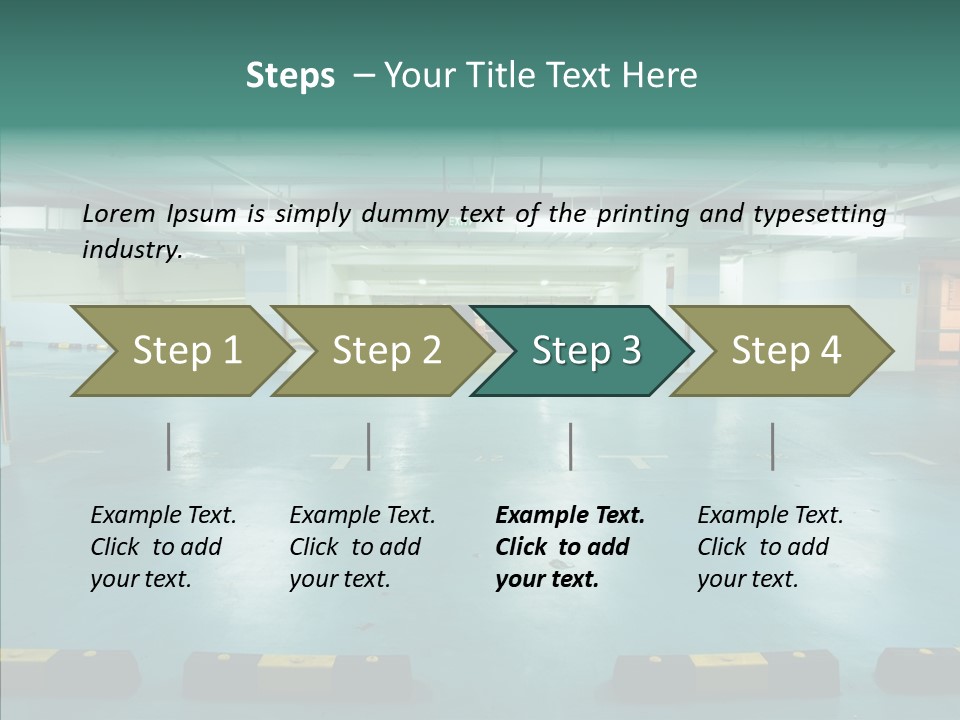Garage Wall Tunnel PowerPoint Template