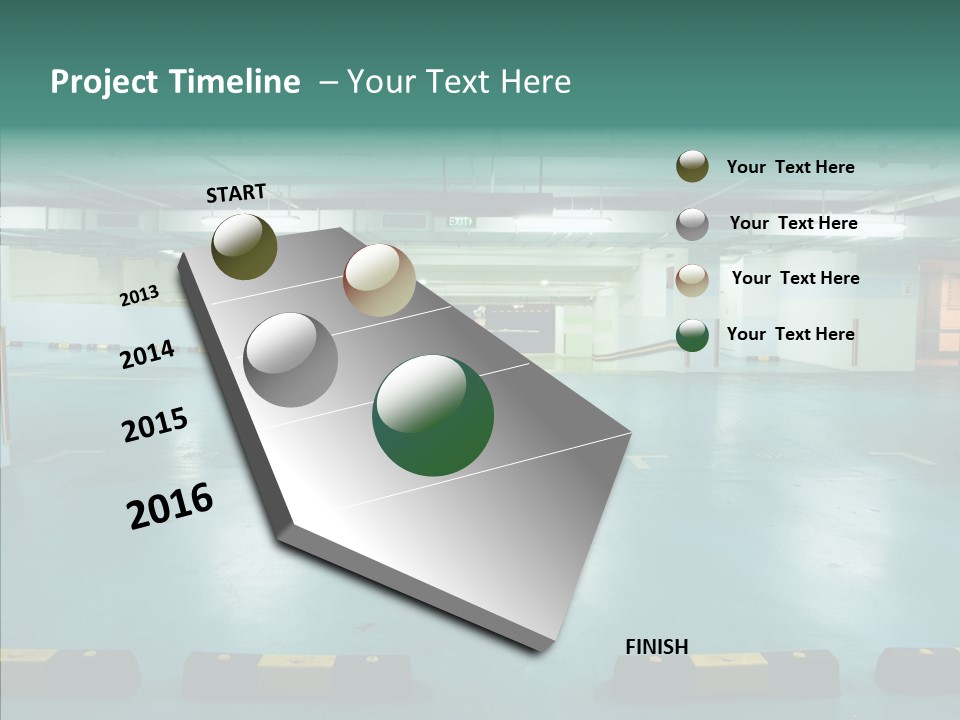 Garage Wall Tunnel PowerPoint Template