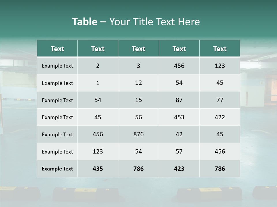 Garage Wall Tunnel PowerPoint Template