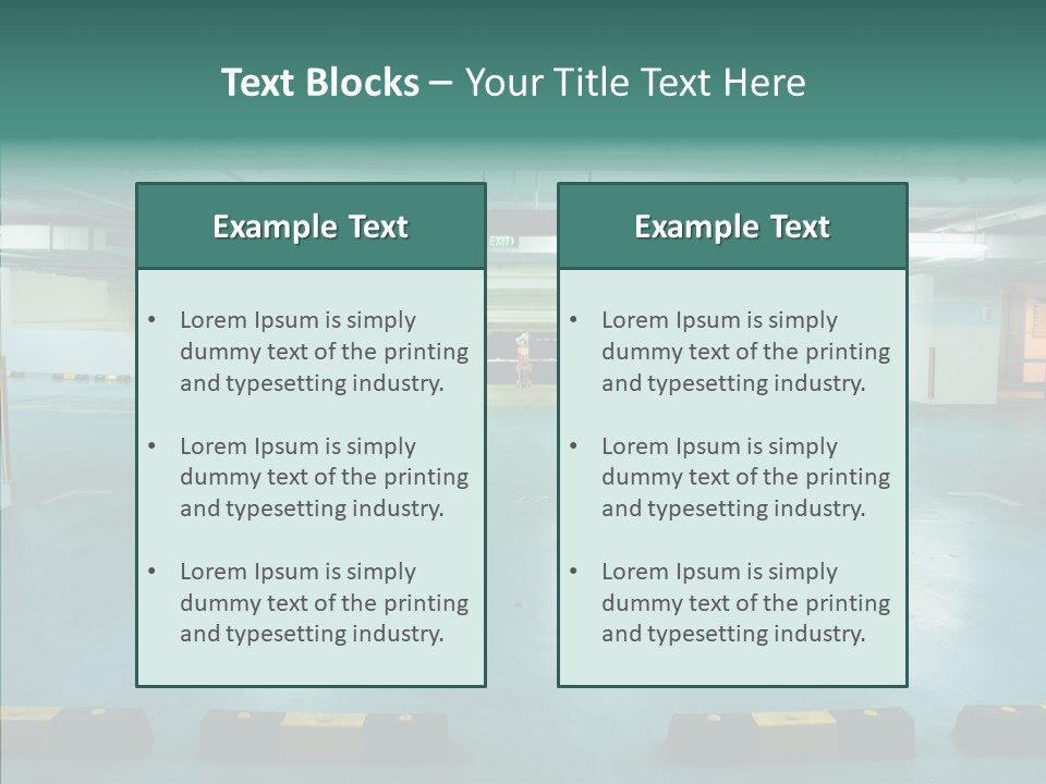 Garage Wall Tunnel PowerPoint Template