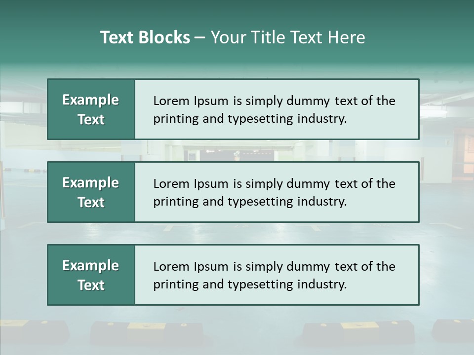Garage Wall Tunnel PowerPoint Template