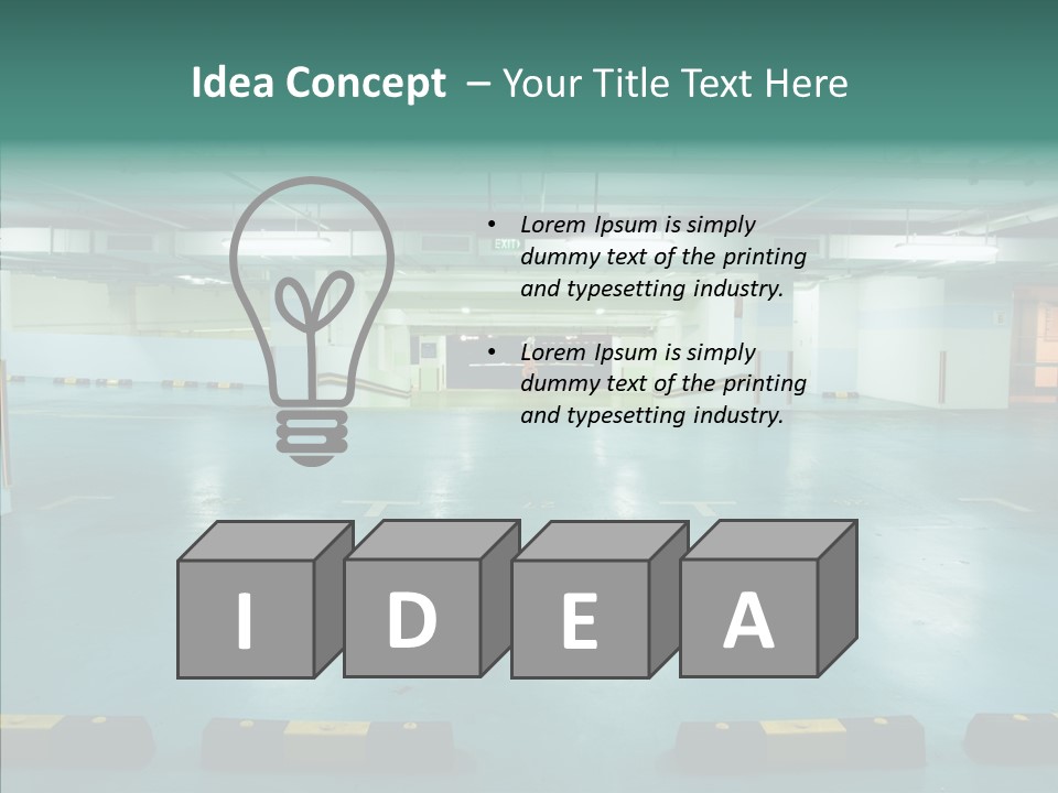 Garage Wall Tunnel PowerPoint Template