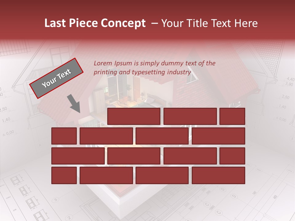 Isometric View Of A House PowerPoint Template
