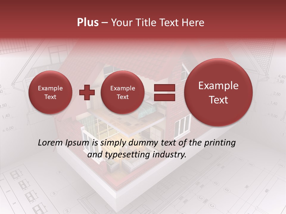Isometric View Of A House PowerPoint Template