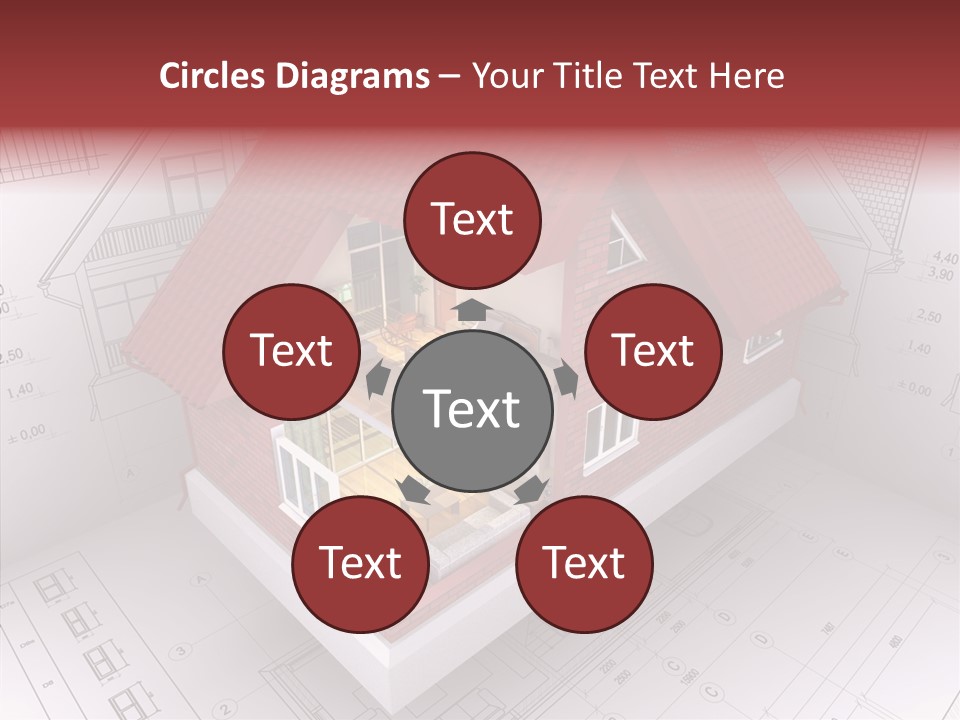Isometric View Of A House PowerPoint Template
