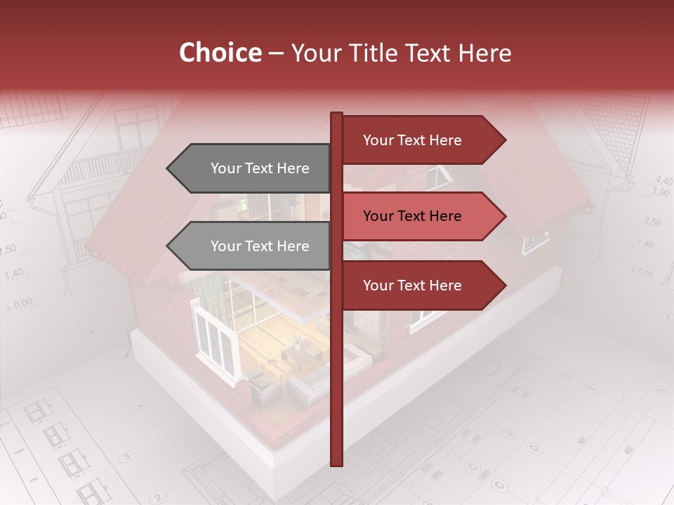 Isometric View Of A House PowerPoint Template