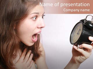 Alarm Women Hour PowerPoint Template