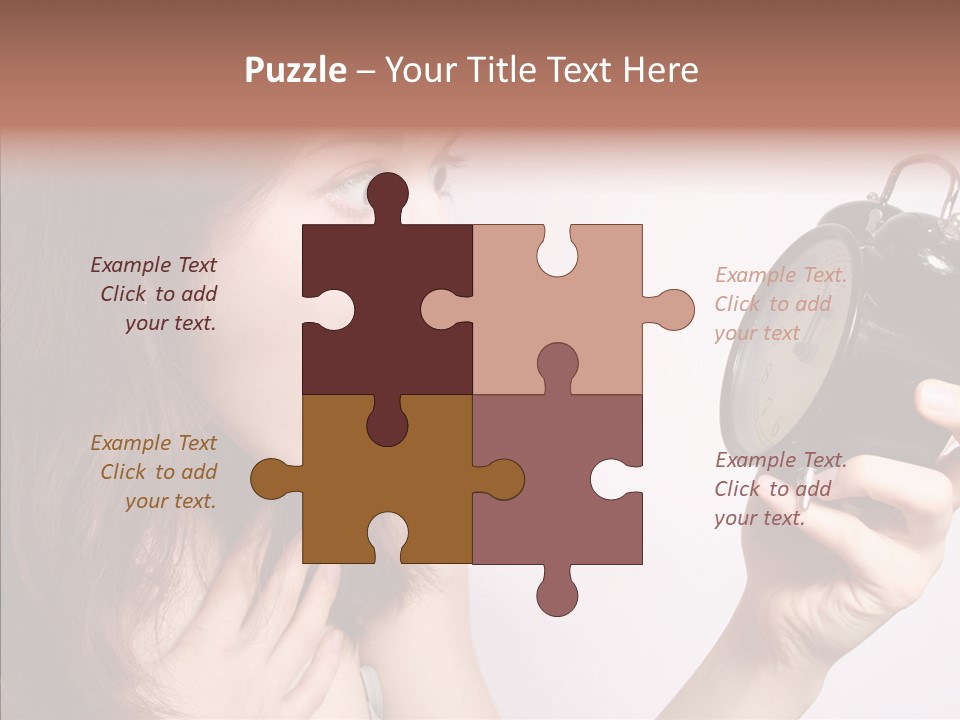 Alarm Women Hour PowerPoint Template