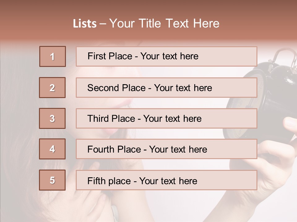 Alarm Women Hour PowerPoint Template
