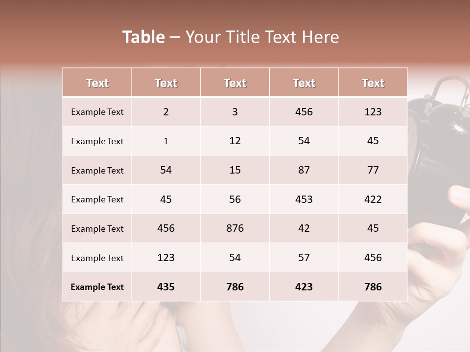 Alarm Women Hour PowerPoint Template