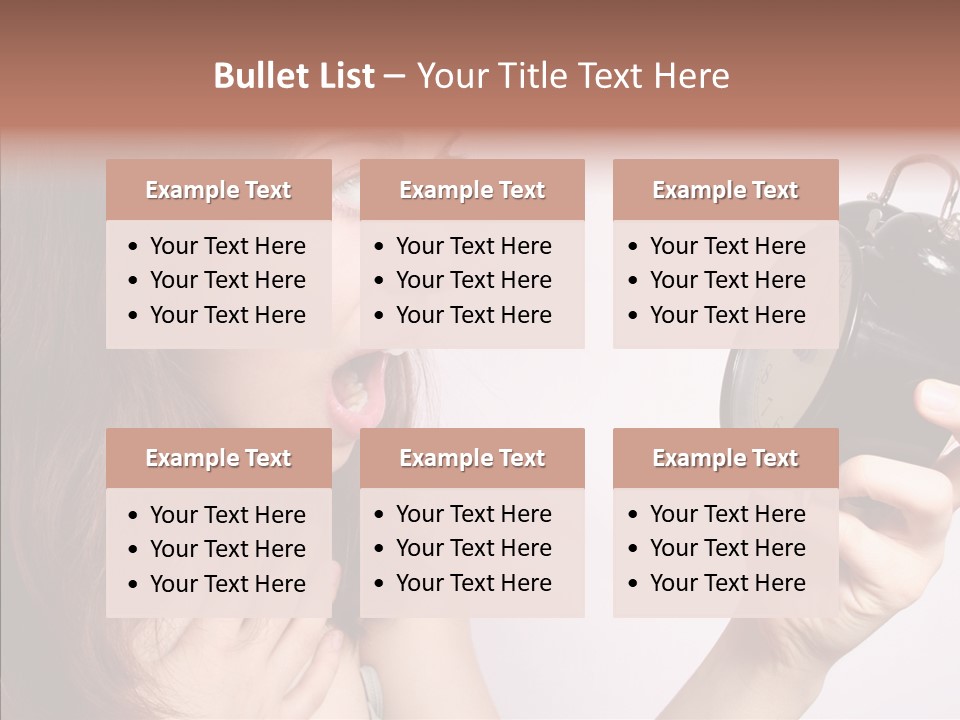 Alarm Women Hour PowerPoint Template