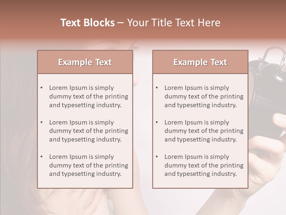 Alarm Women Hour PowerPoint Template