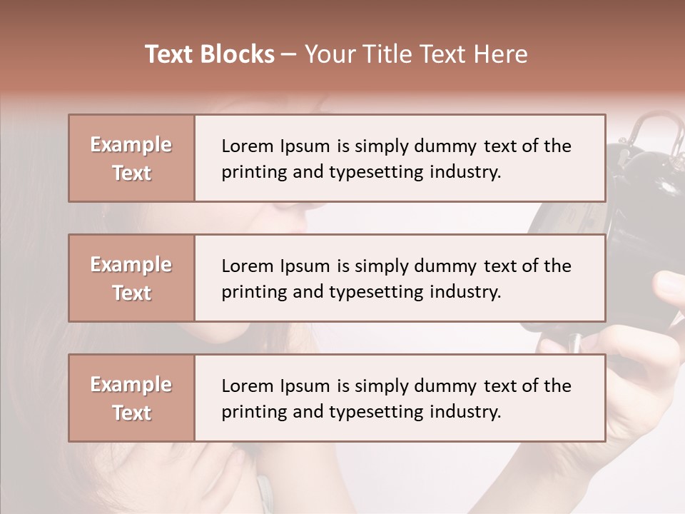 Alarm Women Hour PowerPoint Template