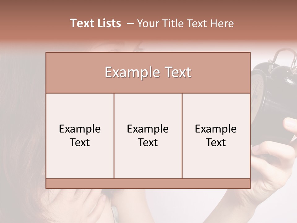 Alarm Women Hour PowerPoint Template