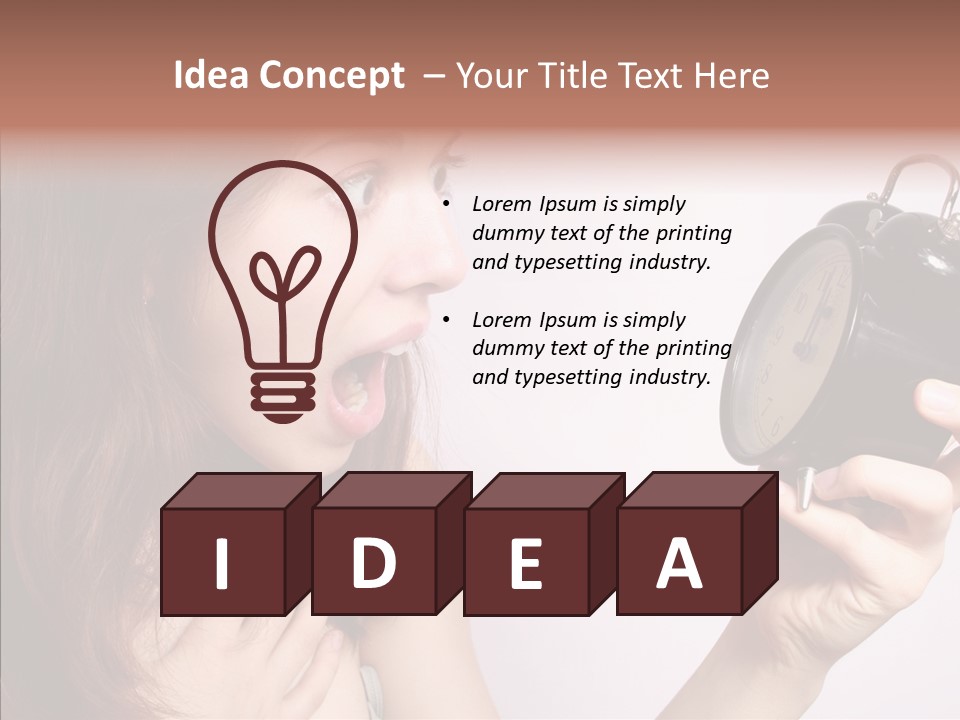 Alarm Women Hour PowerPoint Template