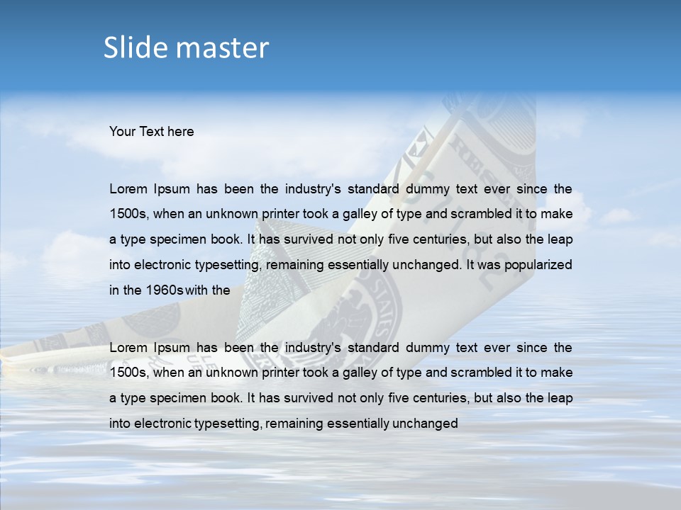 Money Ship PowerPoint Template