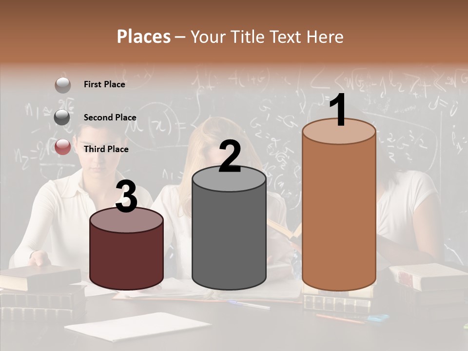 College Students Studying PowerPoint Template