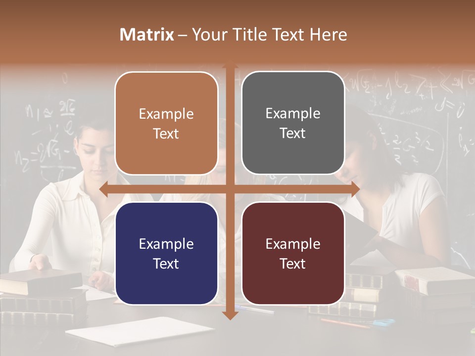 College Students Studying PowerPoint Template