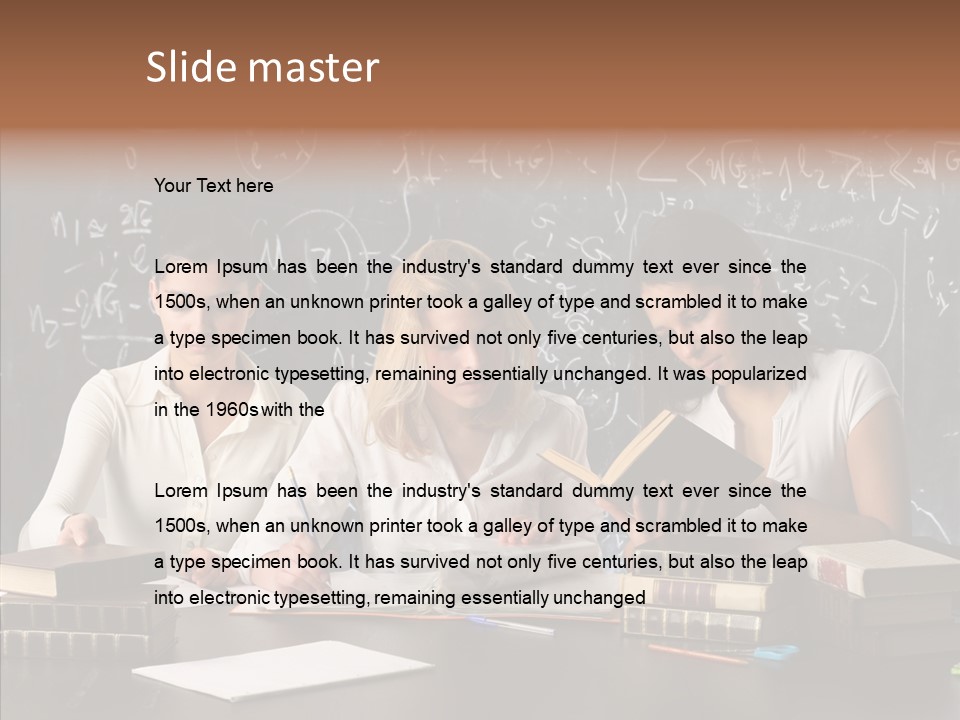 College Students Studying PowerPoint Template