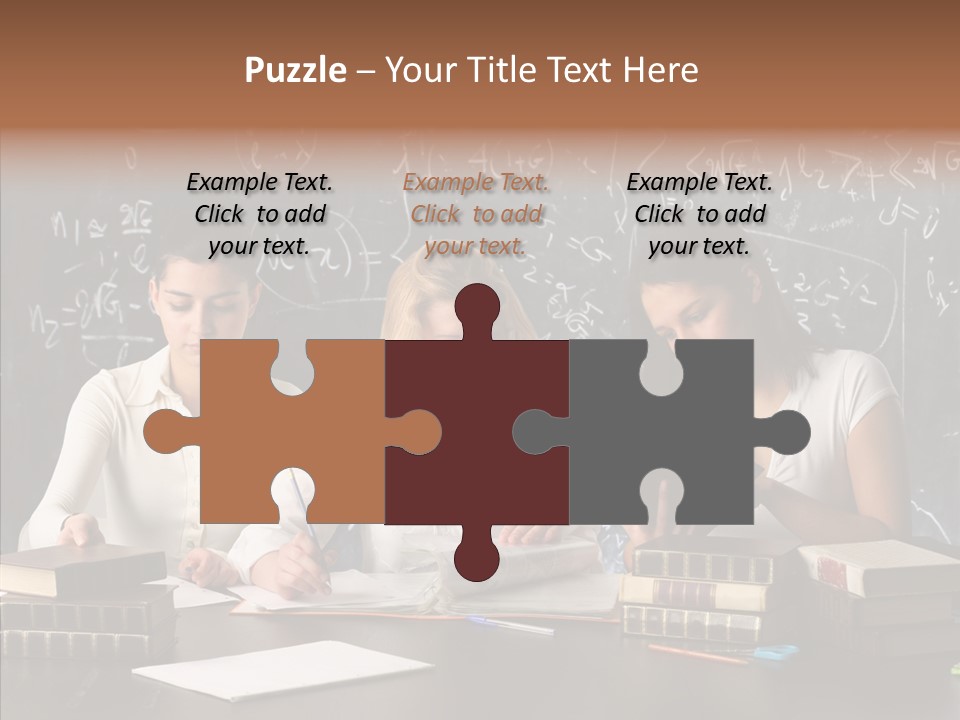 College Students Studying PowerPoint Template