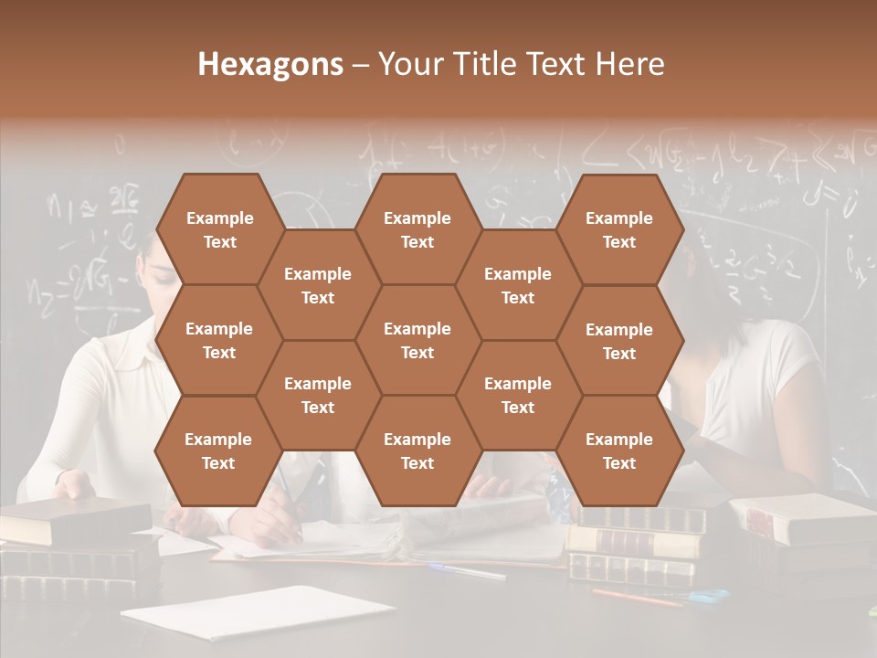 College Students Studying PowerPoint Template