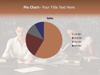 College Students Studying PowerPoint Template