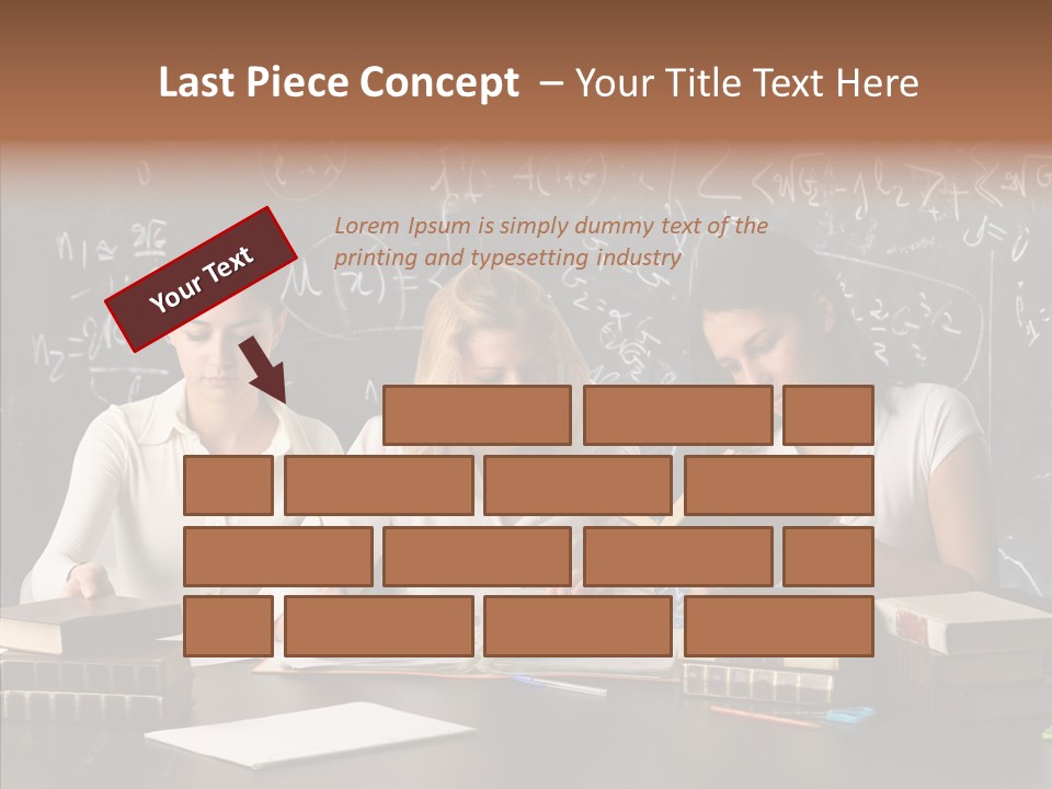College Students Studying PowerPoint Template