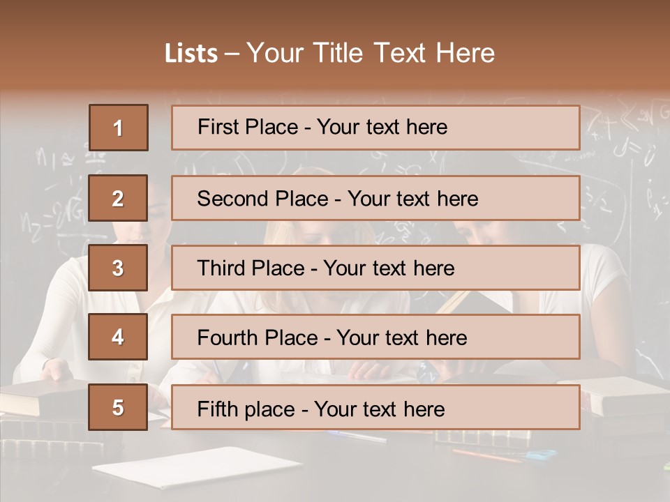 College Students Studying PowerPoint Template
