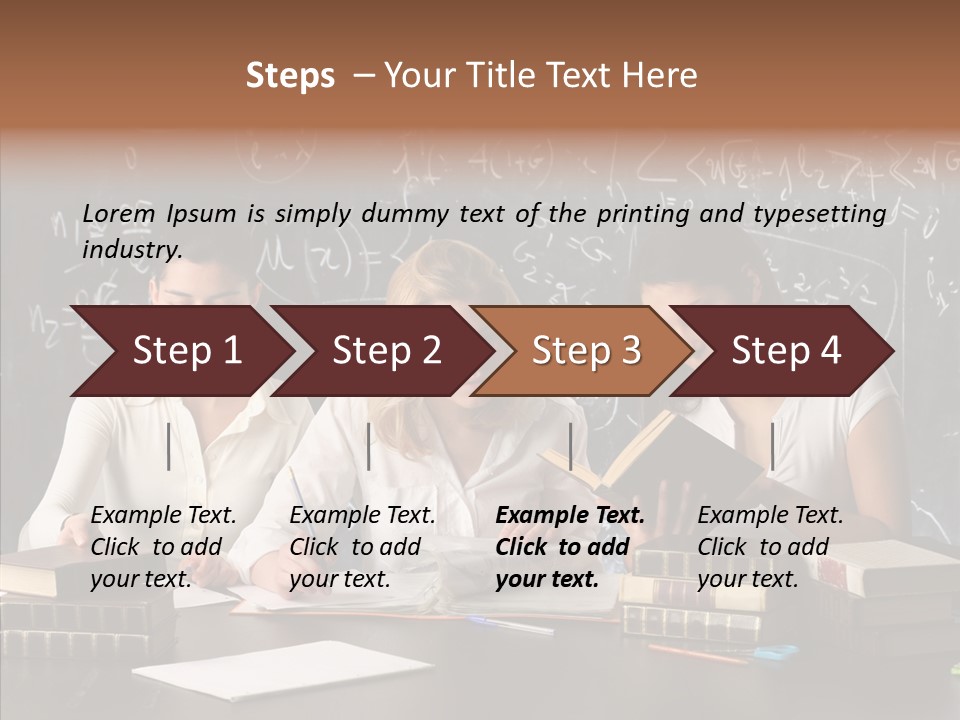 College Students Studying PowerPoint Template