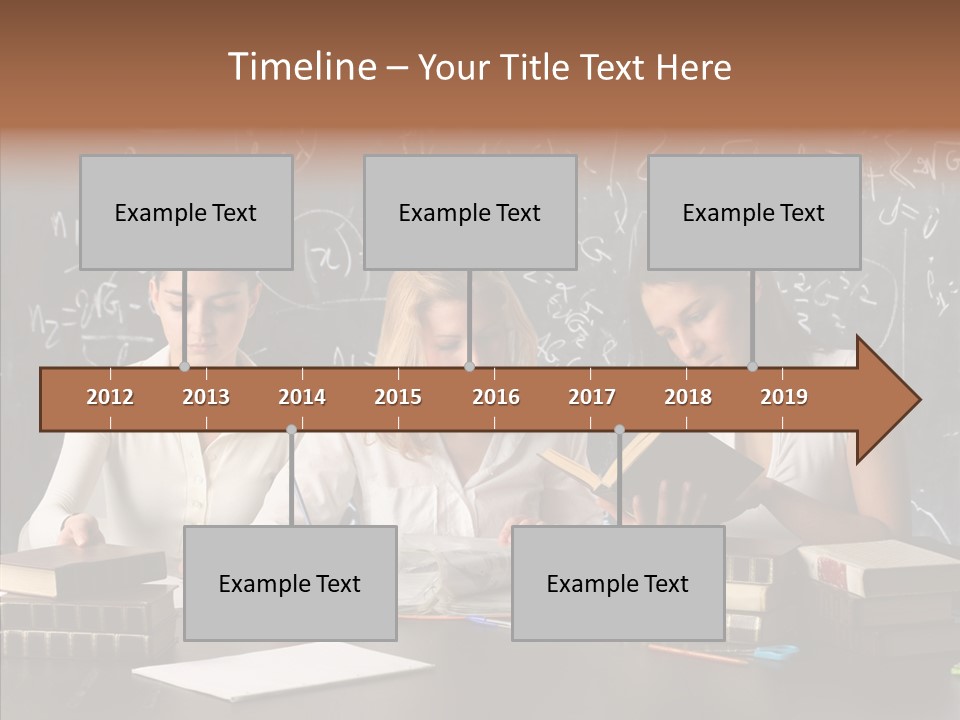 College Students Studying PowerPoint Template