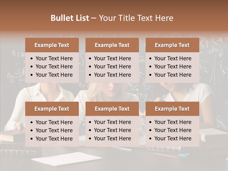 College Students Studying PowerPoint Template