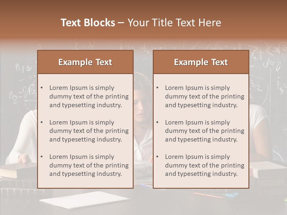 College Students Studying PowerPoint Template