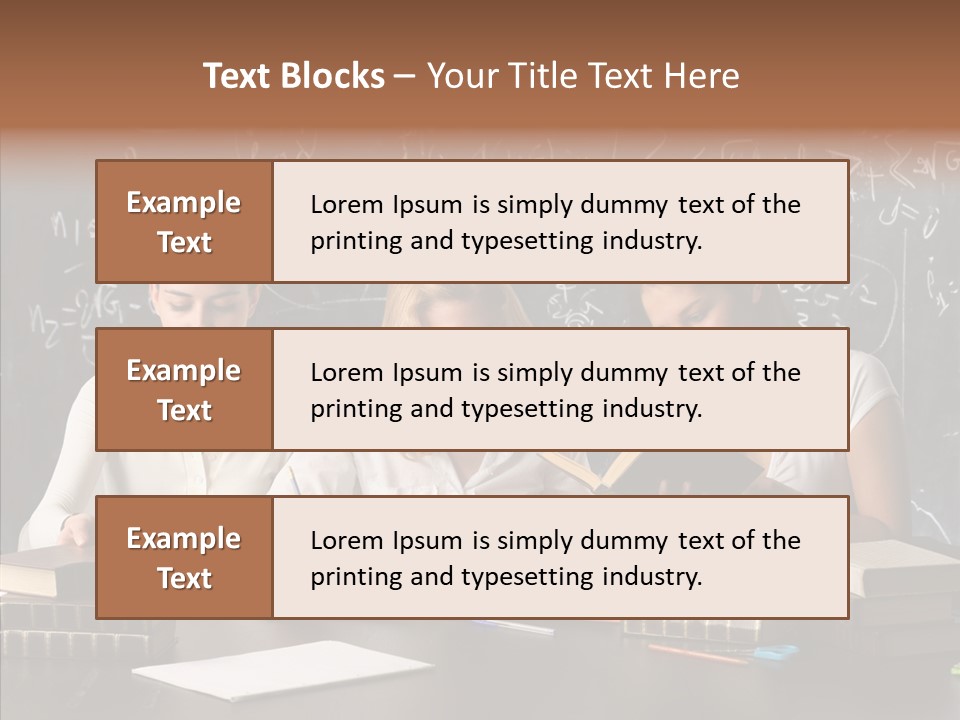 College Students Studying PowerPoint Template