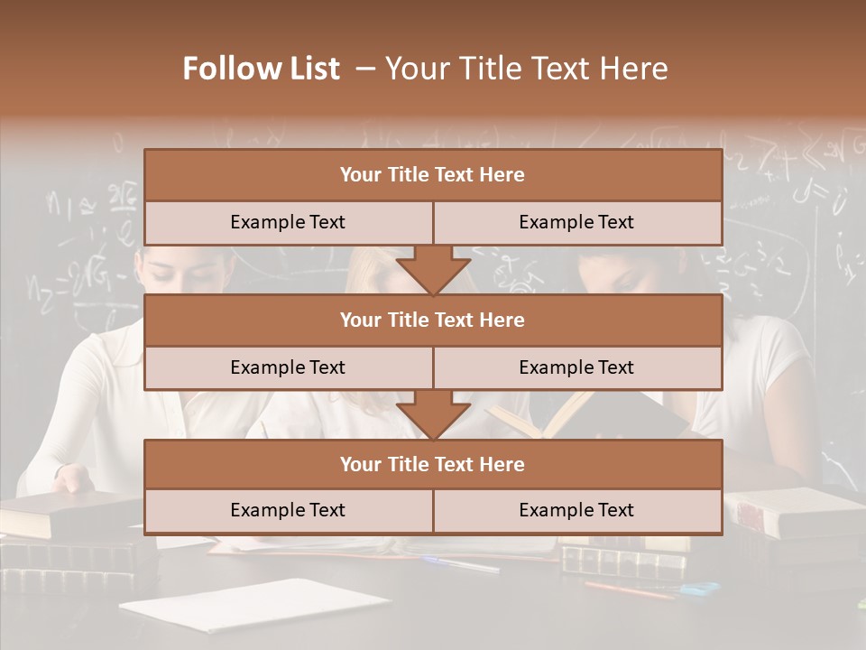 College Students Studying PowerPoint Template