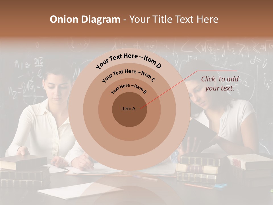 College Students Studying PowerPoint Template