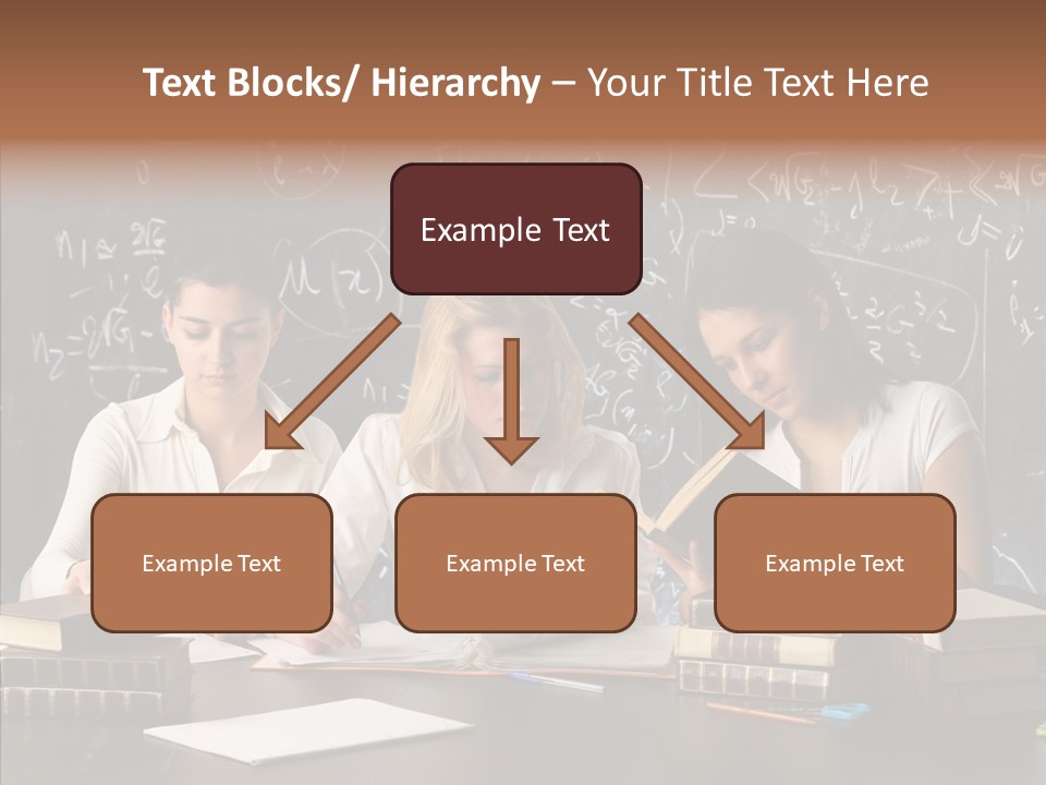 College Students Studying PowerPoint Template
