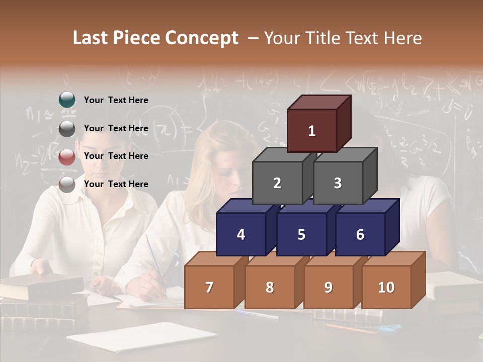 College Students Studying PowerPoint Template