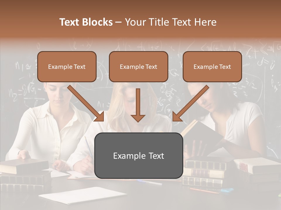 College Students Studying PowerPoint Template