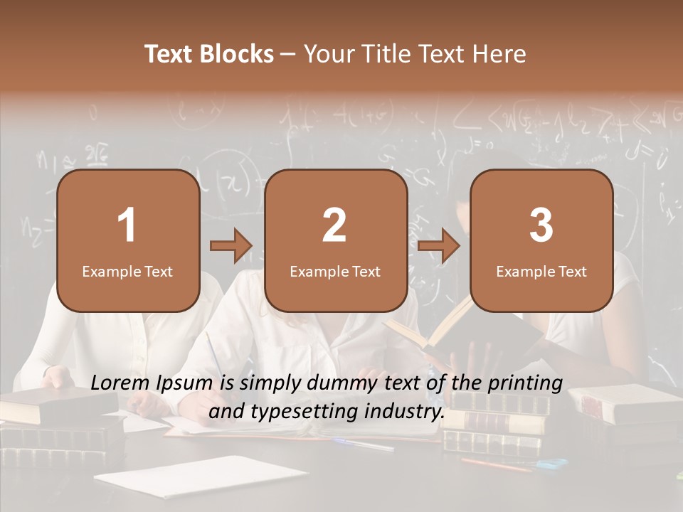 College Students Studying PowerPoint Template