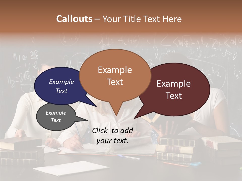 College Students Studying PowerPoint Template
