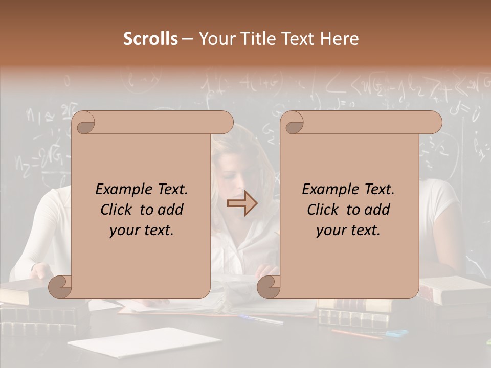 College Students Studying PowerPoint Template