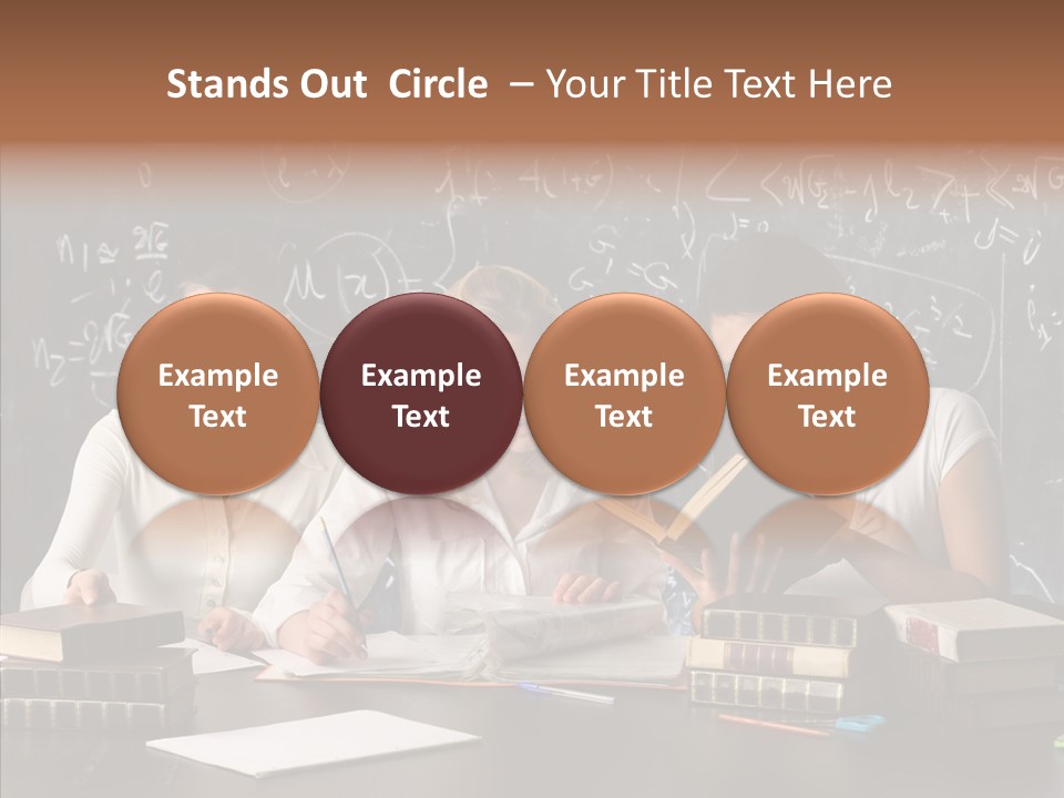 College Students Studying PowerPoint Template