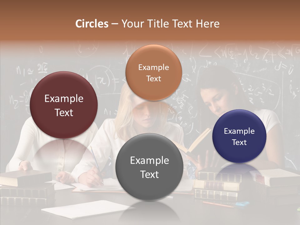 College Students Studying PowerPoint Template