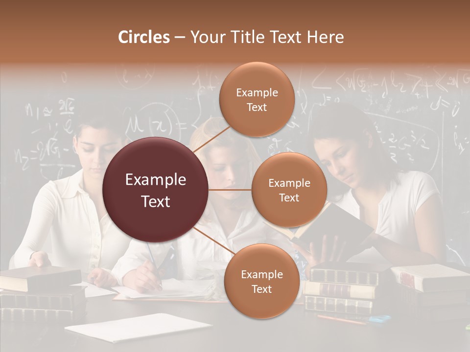 College Students Studying PowerPoint Template